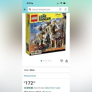 Lego Lone Ranger set.  New, never opened.